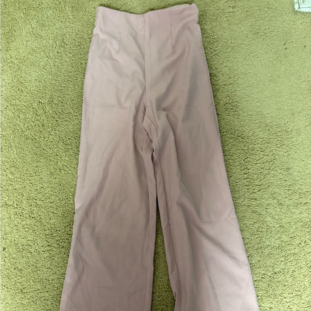 Pink High-Waisted Pants